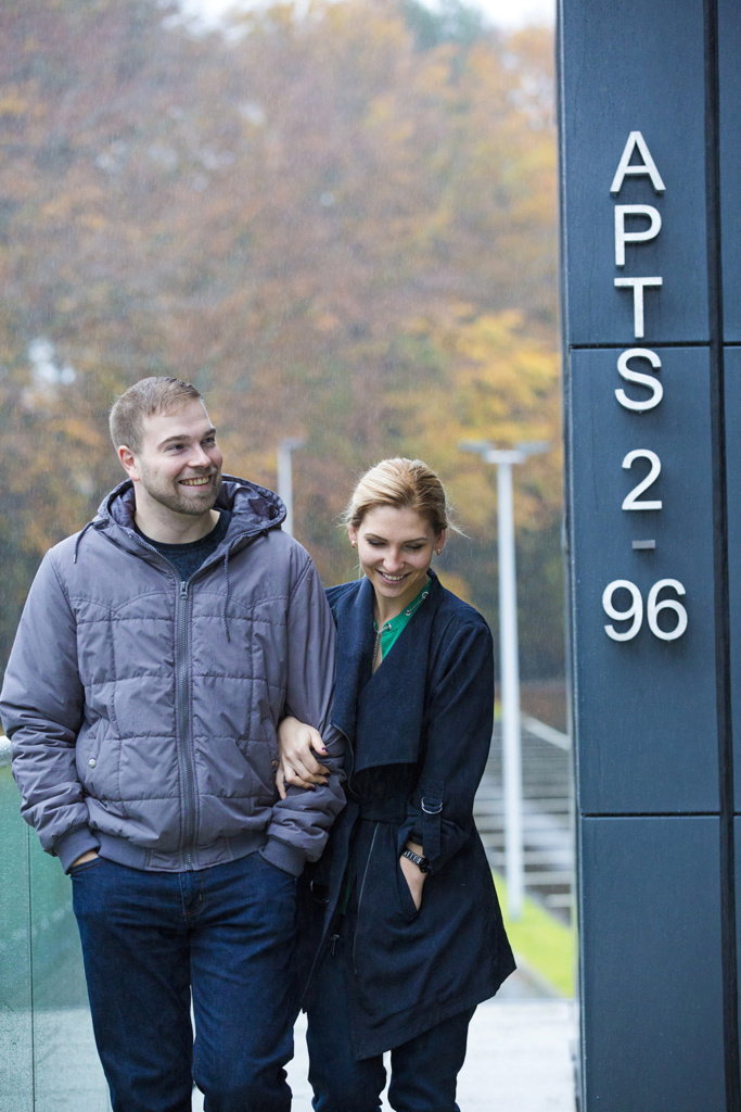 The couple are enjoying life in Forbes Place Aberdeen